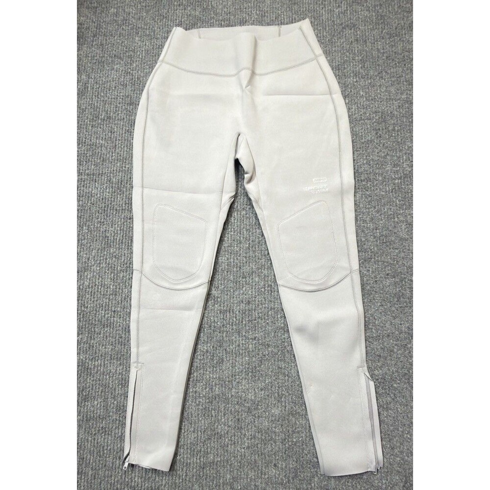 SKIMS Women Size XL Sport Swim Long Pants Chrome Gray SW-PNT-0073 NEW